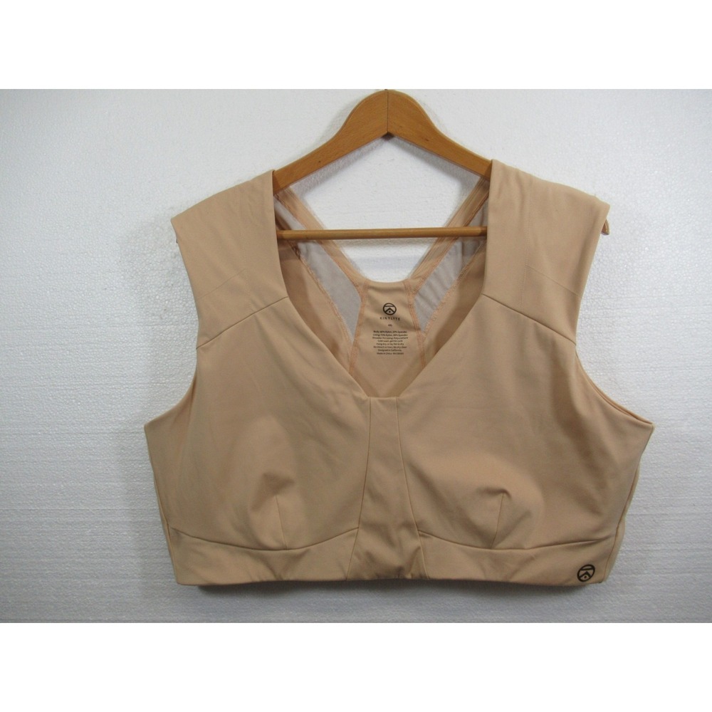 Kinflyte Freedom Bra Plus Size 4XL Beige Wireless Pullover